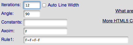 L-System parameters